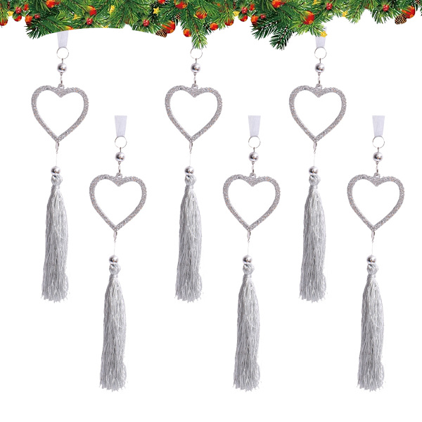 6 Pcs Christmas Ornaments Xmas Tree Decorations Crystal Acrylic