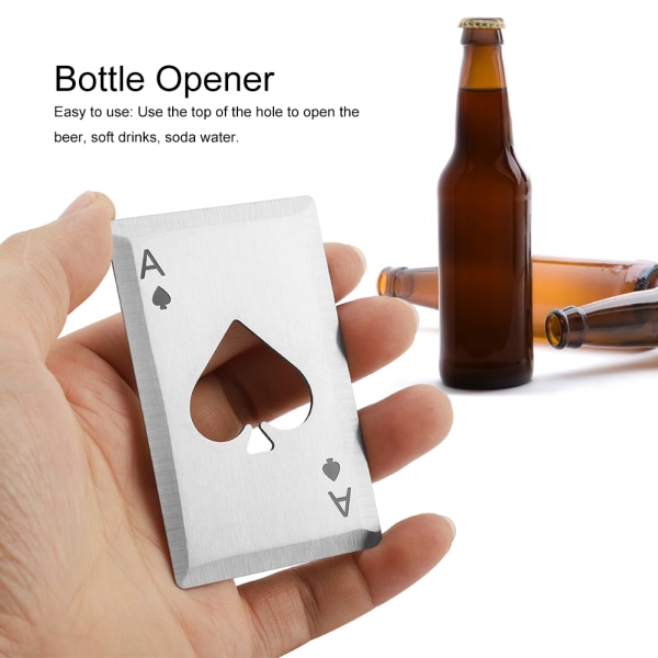 Kreativa flasköppnare för kreditkort i rostfritt stål, öl