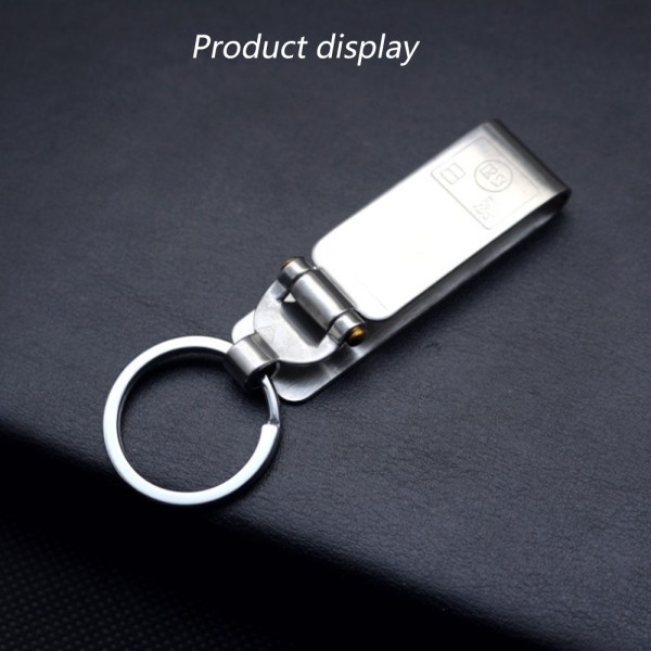 2-pack - Säker bältesklämma nyckelhållare med metallkrok nyckelring