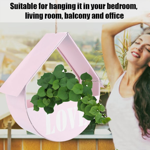 Kreativ växtkruka väggdekoration DIY järnblomkorg med