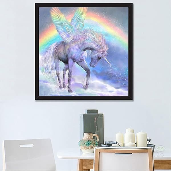 Unicorn 5D diamantmålningskit, djurmålningskonst för hemvägg
