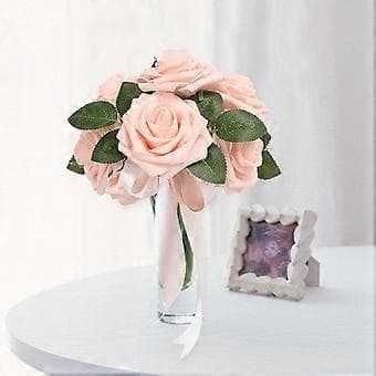 Kunstige Roser, 25 stk. Dekorative Blomster Fake Roser