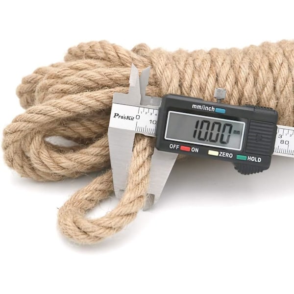 Handarbete Jute Cord Twine Hamparep 10mm Tjock för Dekoration,