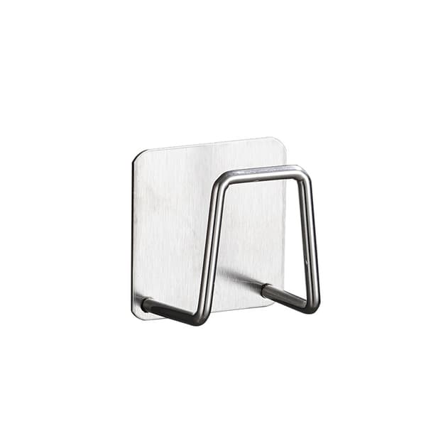 4 STK Svart Svampholder Selvklebende Rustfritt Stål 5*5*3.5cm