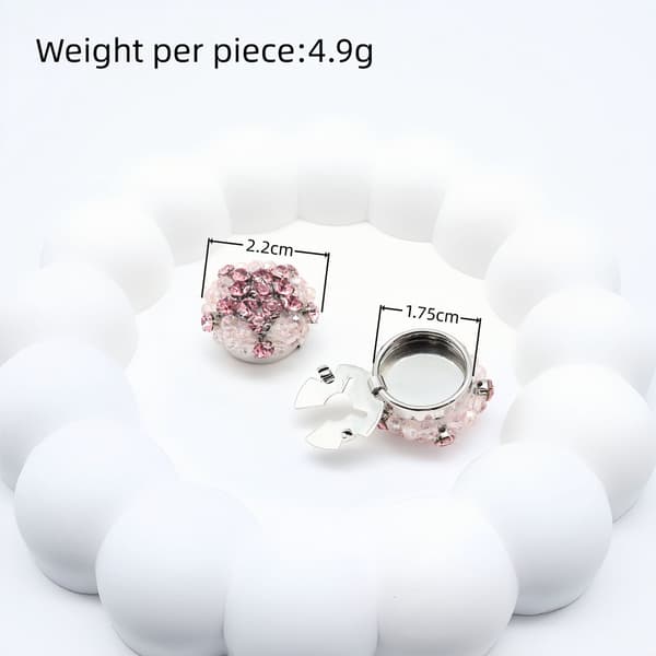 2-pack rosa strass \"Starry Sky\" sömlösa tryckknappar: Lyxiga strassknappar för skjortkragar