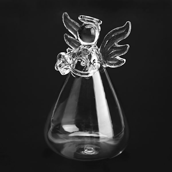 Vinkelhandgjord transparent glasvas blomkruka dekoration