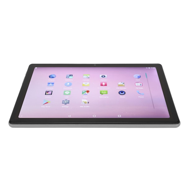 10-tums Tablet 6G RAM 256G ROM Stöd för 4G-nätverkssamtal 5G WIFI Dual Band Tablet PC för Android 11 100‑240V Grå EU-kontakt