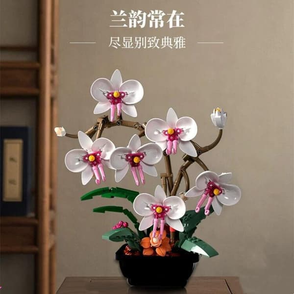 Phalaenopsis keinotekoinen kasvi ruukussa