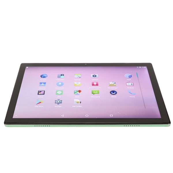 10-tums surfplatta 8-kärnig CPU 6GB 256GB 6000mah Batteri För Android 11 2.4G 5G WIFI IPS-skärm Bärbar surfplatta 100–240V Grön EU-kontakt