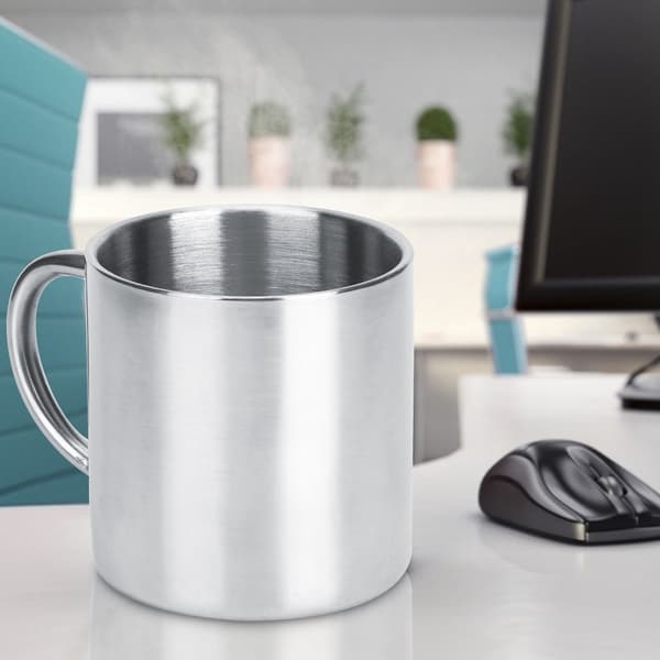 300 ml tykk dobbeltlags kaffekopp/tekrus i rustfritt stål