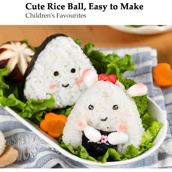 Onigiri-form triangel, 2 stycken risbollsformar, triangel