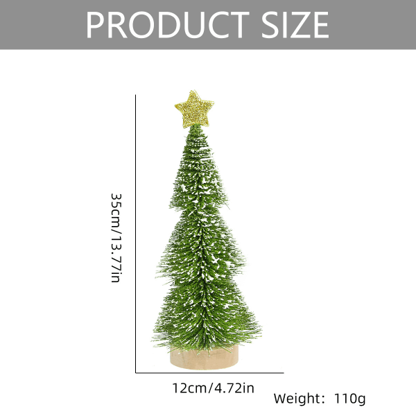 Mini Christmas Trees Decorations Star Green Christmas Trees