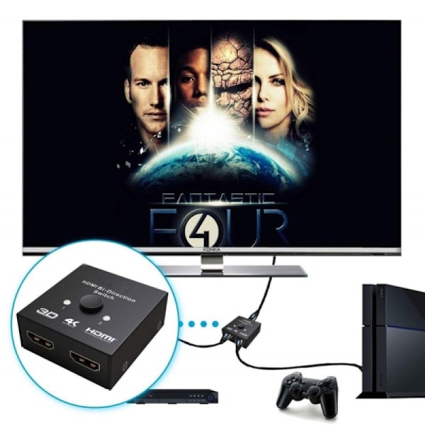 HDMI dubbelriktad splitter/switch