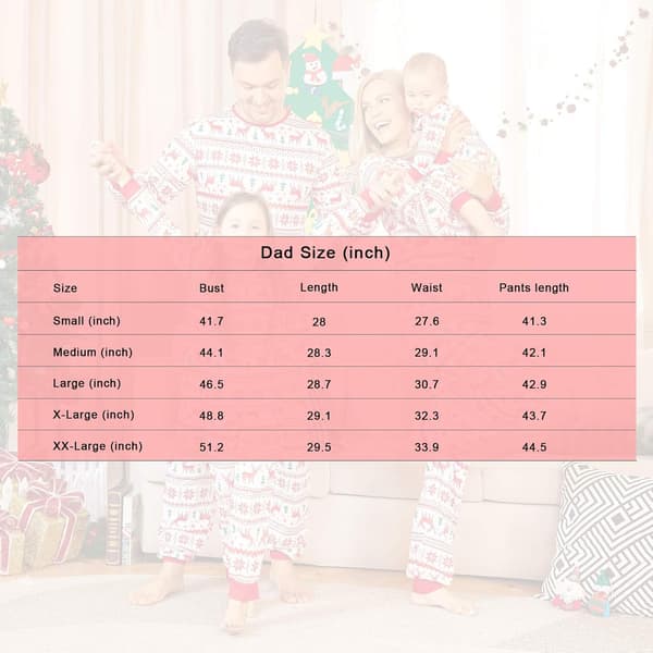 Matchende familiepyjamas julesæt, matchende sæt julepyjamas til familiepyjamas Kid 4-5T