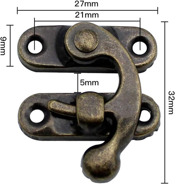 20 stk. metallhornspenner, krok i bronse, egnet for retro