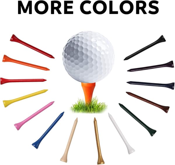 Golf T-skjorter, 2 3/4 tommer, 70 stk, Profesjonell Deluxe Tre