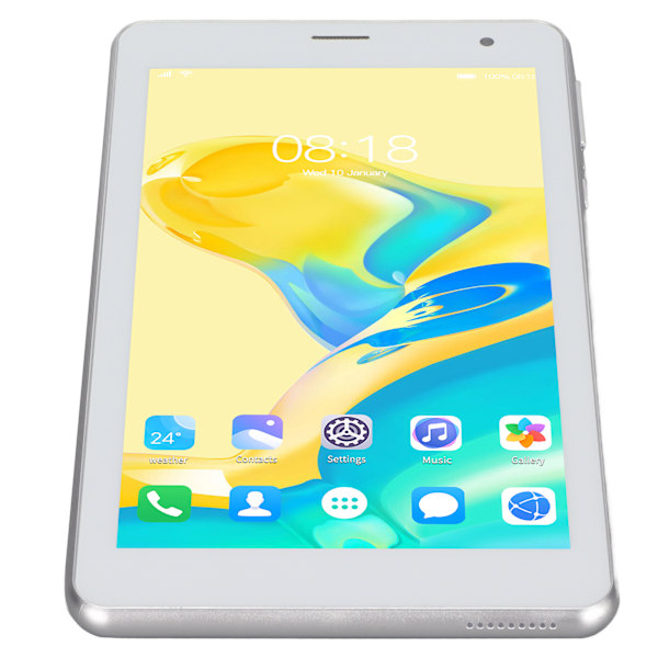 7-tums Tablet 2GB och 32GB 7-tum 1280x800IPS Stöd 5G WiFi Dual Band Octa Core 3500mAh Tablet PC EU-kontakt 100 till 240V Blå EU-kontakt