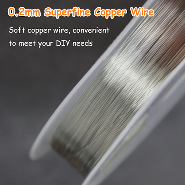 Nagelkonst Koppartråd Dekorationslinje DIY Design 3D Spets Metall Smycken Manikyr Silver