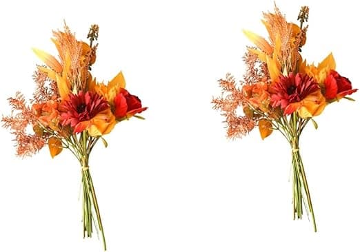 2 stykker bulk buket falske blomster julepynt tørrede blomster