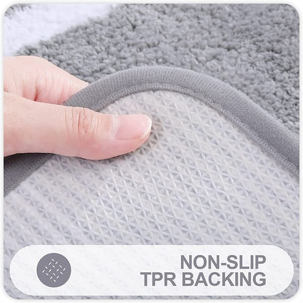 Halksäker Badmatta, Mjuk Mikrofiber Badmatta, Absorberande Långluvad