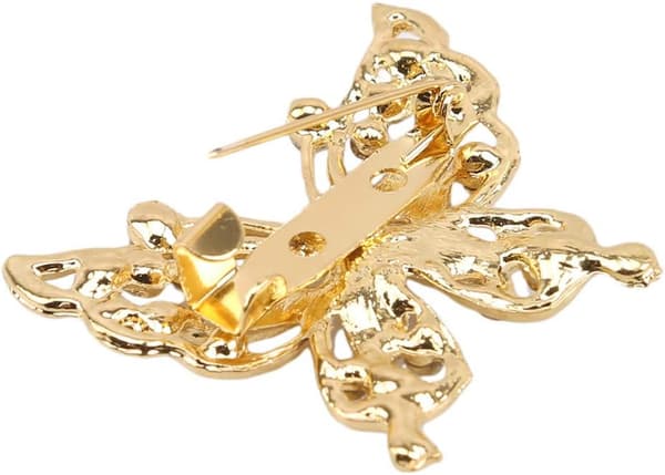 Sommerfuglbrosjer Elegante Rhinestone-brosjer Damekorsas Skjerf Sjal Klestilbehør