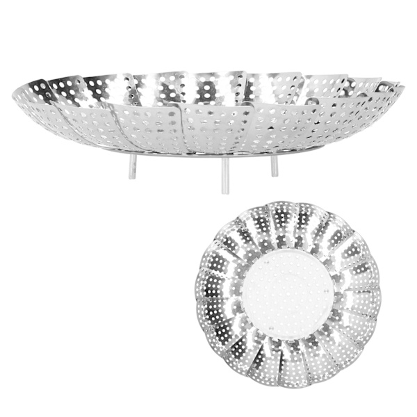 Rostfritt Stål Retractable Steaming Plate Rack Hushållsmat