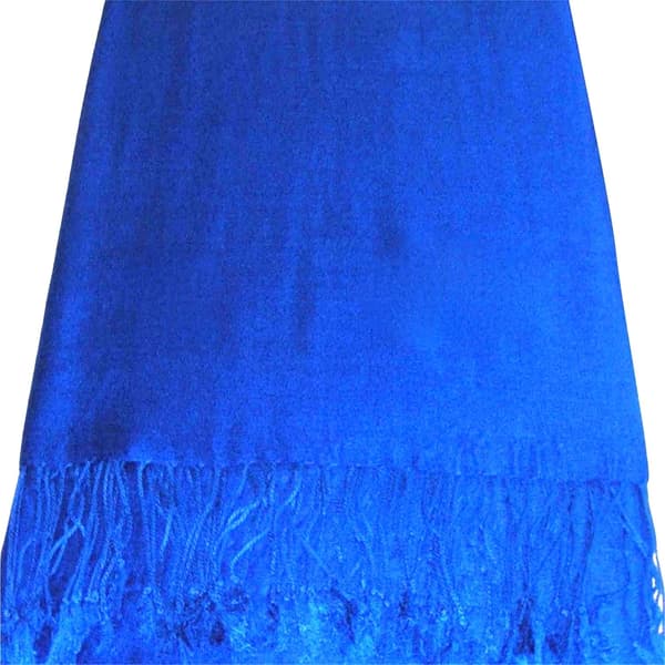 Kongeblå ensfarget design sjal pashmina skjerf omslag stjal sekunder