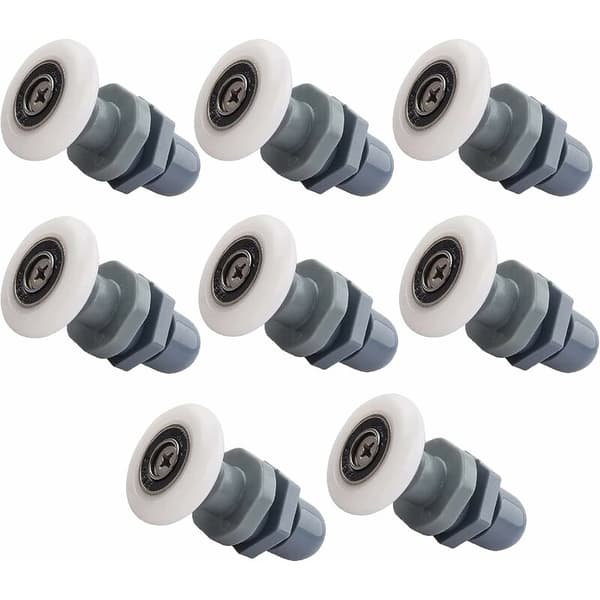 8 stycken rullglidhjul för duschdörr, 25mm duschhjul