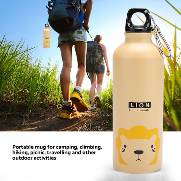 500 ml aluminiumtecknad mugg utomhus resor sport camping vandring