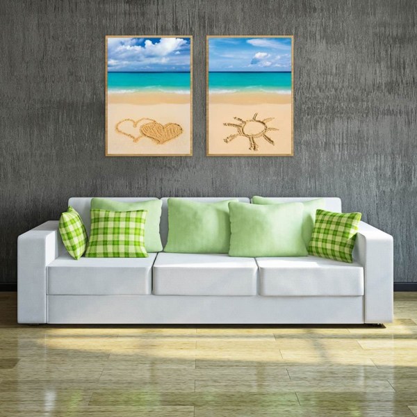 Beach & Sky Pattern Canvas Wall Art Painting Printed Picture
