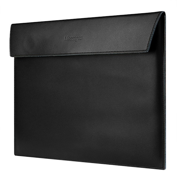 För OS X Laptopväska Kuvertstil PU Läder Exakt Storlek Multifunktionell Laptopfodral för 13 Tum Enheter Svart PU Läder Horisontell Stil