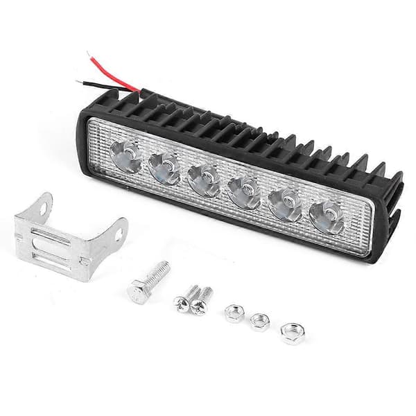 18W 800LM arbeidslys 6LED tåkelysstang for motorsykkel terrengbil lastebil