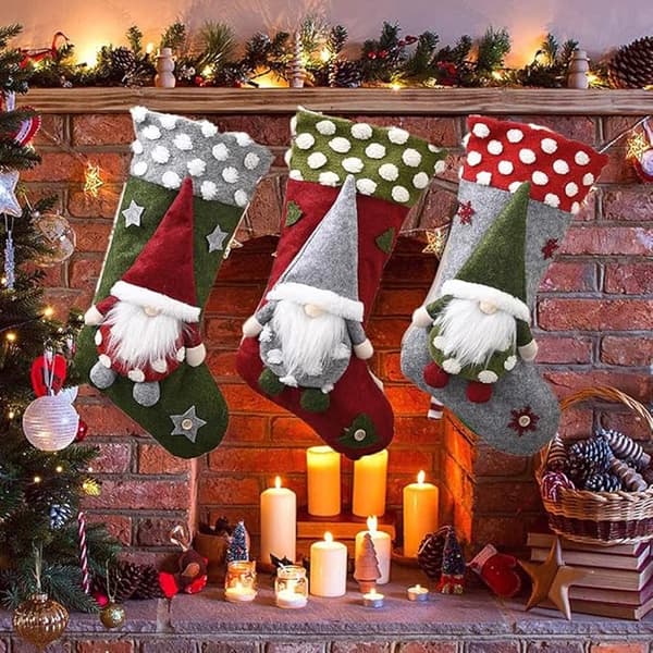 Coofit Julstrumpa Tomte Festlig Dekorativ Jul Hängande Strumpa Julstrumpa
