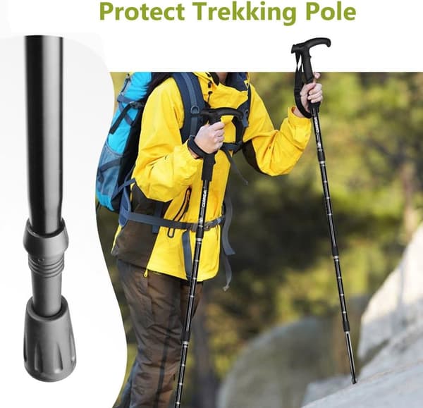 6 stk. gummibeskyttere til Nordic Walking stave Trekking