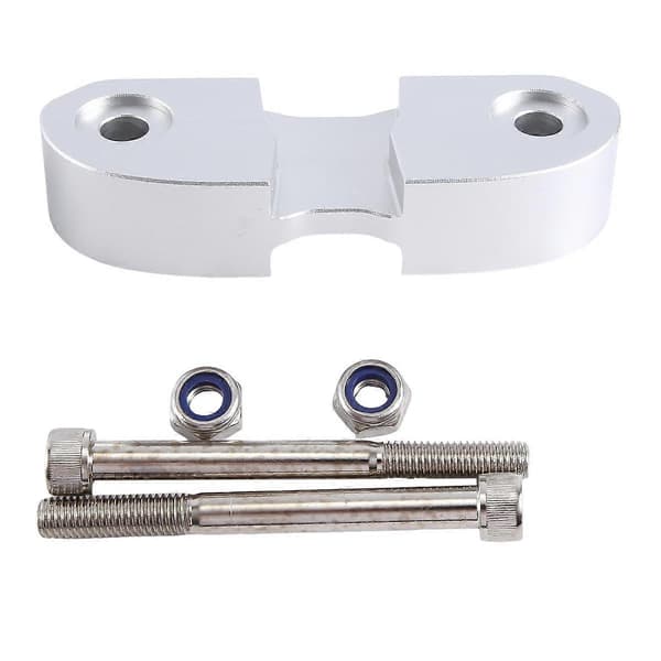 Motorsykkelstyreforhøyer Drag Handle Bar Clamp Extend Adapter for Scrambler 400 800 1100 (sølv)