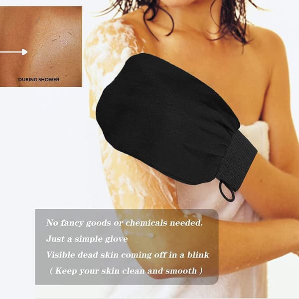 Exfolierande Handskar, Set med 4 Kessa Handskar Duschhandskar Djup Skrubb