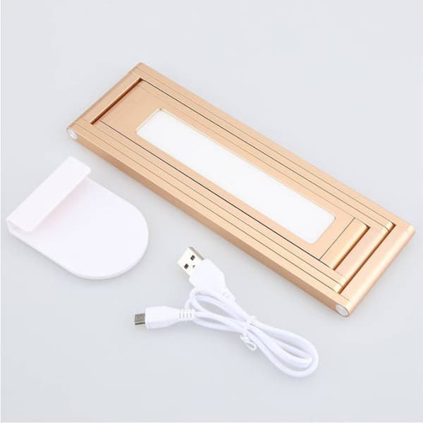 LED-bordlampe, foldbar trådløs USB genopladelig bordlampe, drejelig