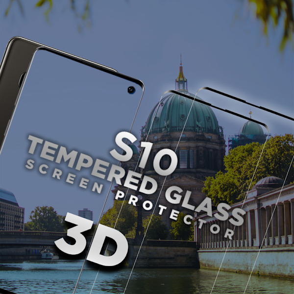 2 Pack Samsung Galaxy S10 - Härdat glas 9H – Super kvalitet 3D