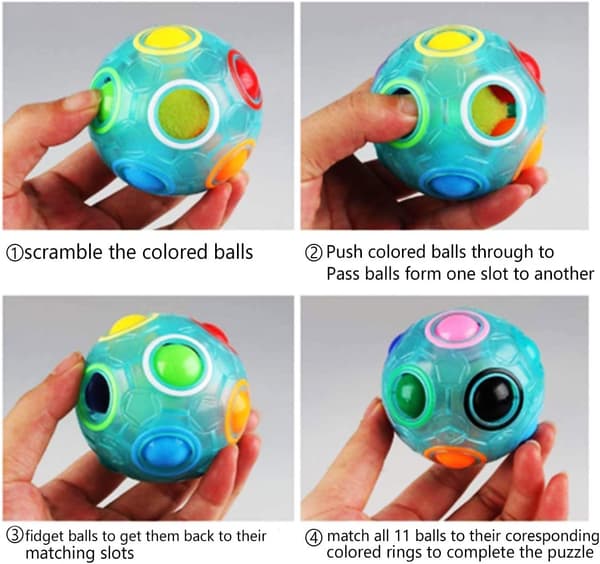 Magic Ball Regnbue Magic Ball Puslespil Stressaflastning Uddannelse