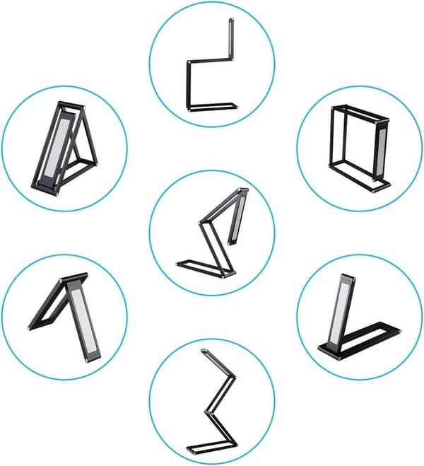 LED-skrivebordslampe, sengelampe, foldbart bordlys i aluminium, trådløs