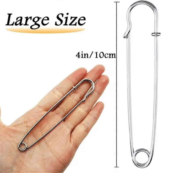 50 stk 10 cm nåler binders DIY syverktøy sølv metallnåler stor nål brosje tilbehør