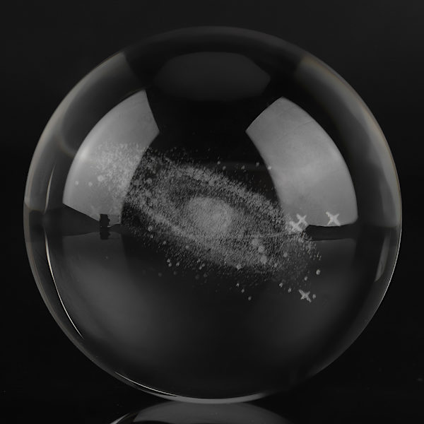 8 cm klar kristallkula transparent galaxier sfär förmögenhetskula