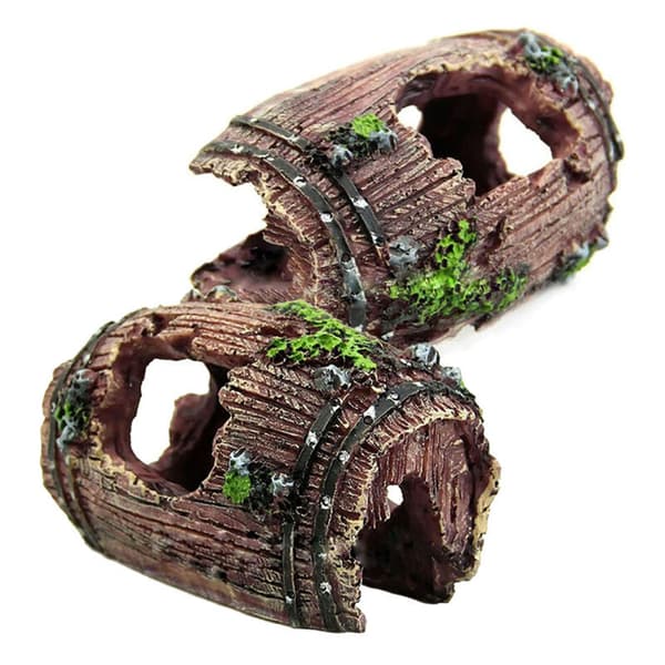 Giftfri harpiks akvarium ornament knust tønne hule layout dekorasjon