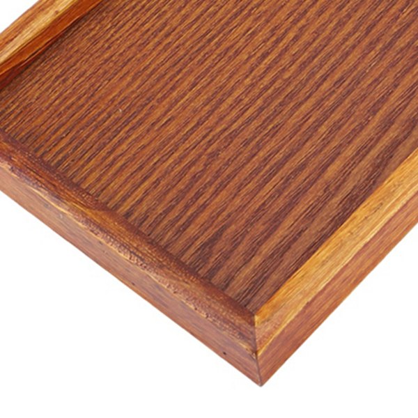 Rektangulär träbricka serveringsbricka tallrik snacks mat
