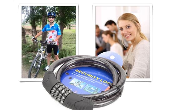 Dobbelt-tilstand Cykelkombinationskabellås – Universal til Mountainbikes og El-cykler