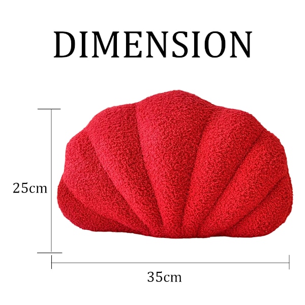 Snäckformade Prydnadskuddar, Mjuk Heminredningskudde Plyschkudde för Säng Soffa Vardagsrum Dekor Accent Prydnadskudde Bright red