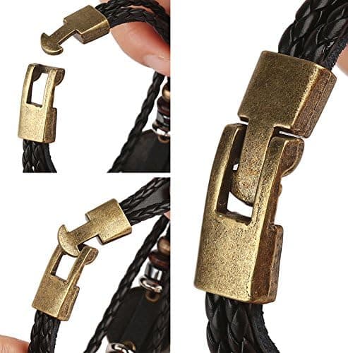 Punk Legering Läderarmband För Stjärnbild Flätat Reparmband Manschett
