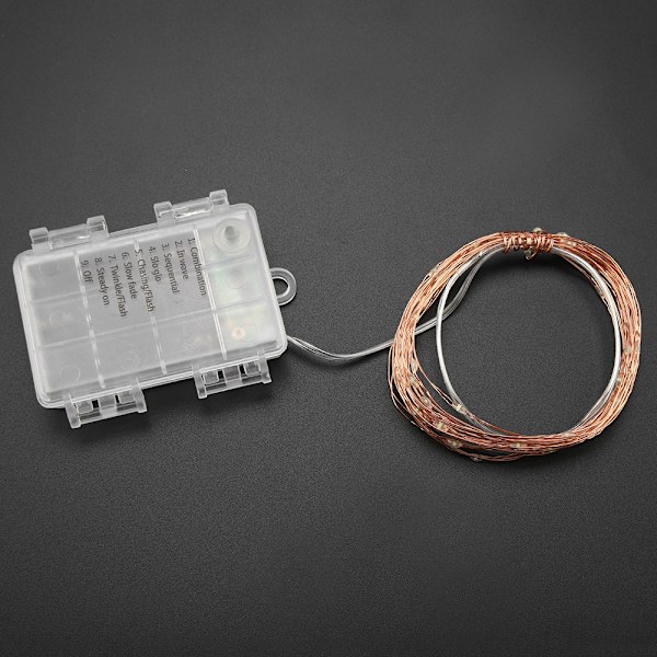 10M 100 LED-slingor Koppartrådslingor 8