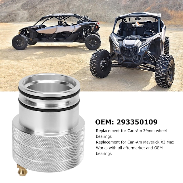 Hjulaxellager Smörjverktyg 39mm Silver 293350109 Ersättning för Can‑Am Maverick X3 Max