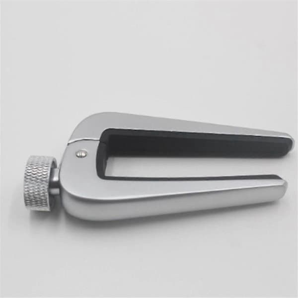 Högkvalitativ gitarr-capo med ratt, ukulele, fiol, bas-capo, gitarrtillbehör, musikinstrument, silver